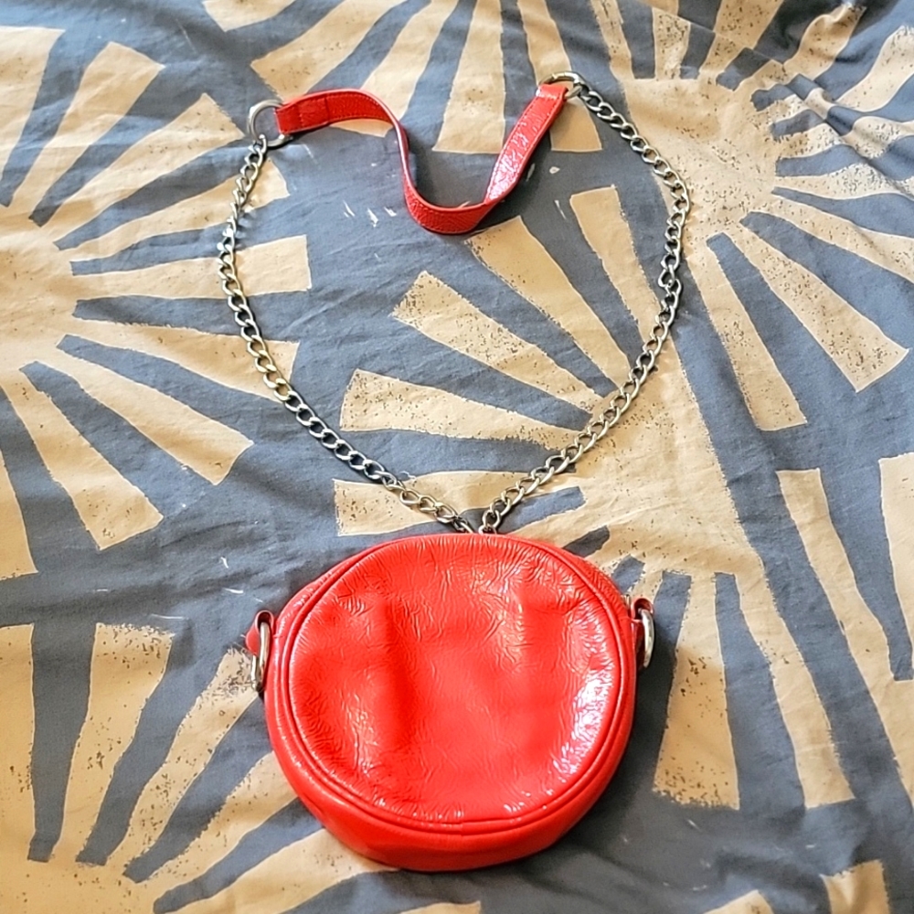 Red Round Hobo Crossbody bag